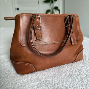 Vintage COACH Hampton British Tan Satchel/Shoulder Bag 7555 (2004)